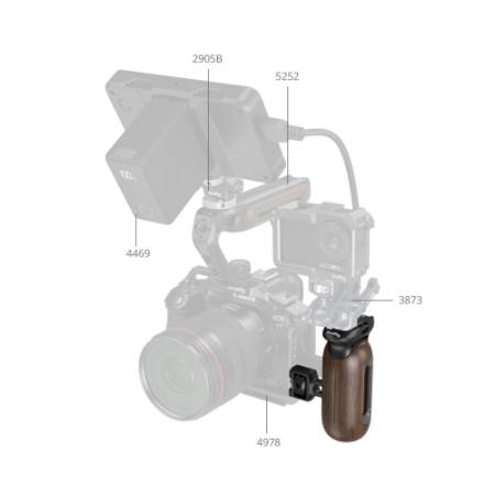 SmallRig 5238 - drewniany uchwyt boczny, przykład użycia